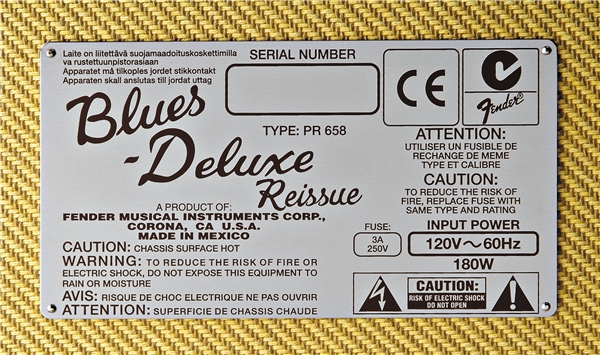 Fender Blues Deluxe Reissue Tube Amplifier