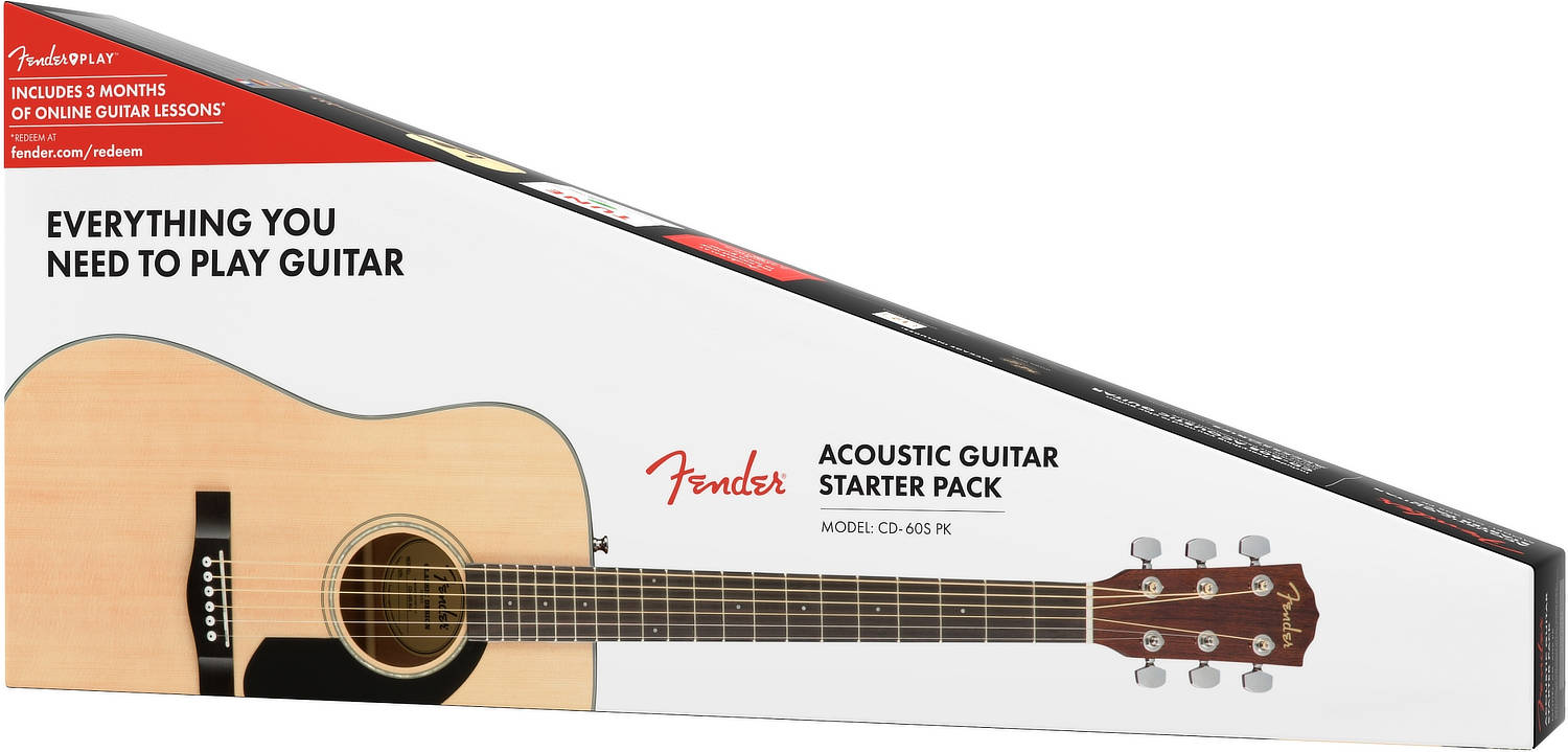 Fender CD-60S Dreadnought Acoustic Guitar Pack